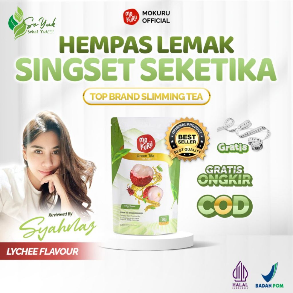 Jual MOKURU Slimming Tea 2x30 Tea Bags - Green Tea | Teh Hijau [Paket ...