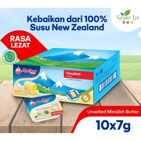 Jual ANCHOR Butter Minidish Unsalted 10 x 7 Gr Mentega Krim Susu Sapi ...