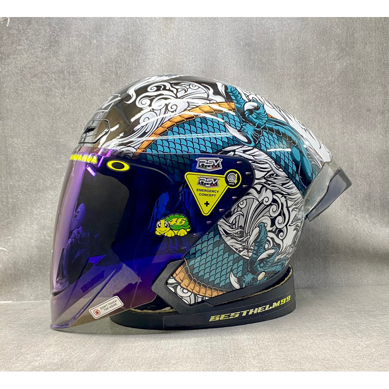 Jual HELM HALL FACE RSV NEW WINDTAIL RYUJIN PAKET GANTENG-SINGLE VISOR ...