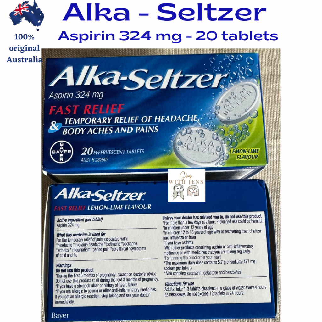 Jual Alka-Seltzer Lemon-Lime Effervescent Tablets 20 Pack | Shopee ...