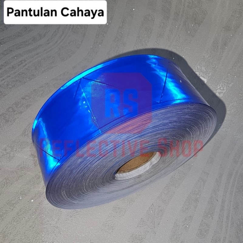 Jual Scotchlite PVC Biru Motif Segitiga 5 cm isi 50 Meter / Scotlight ...