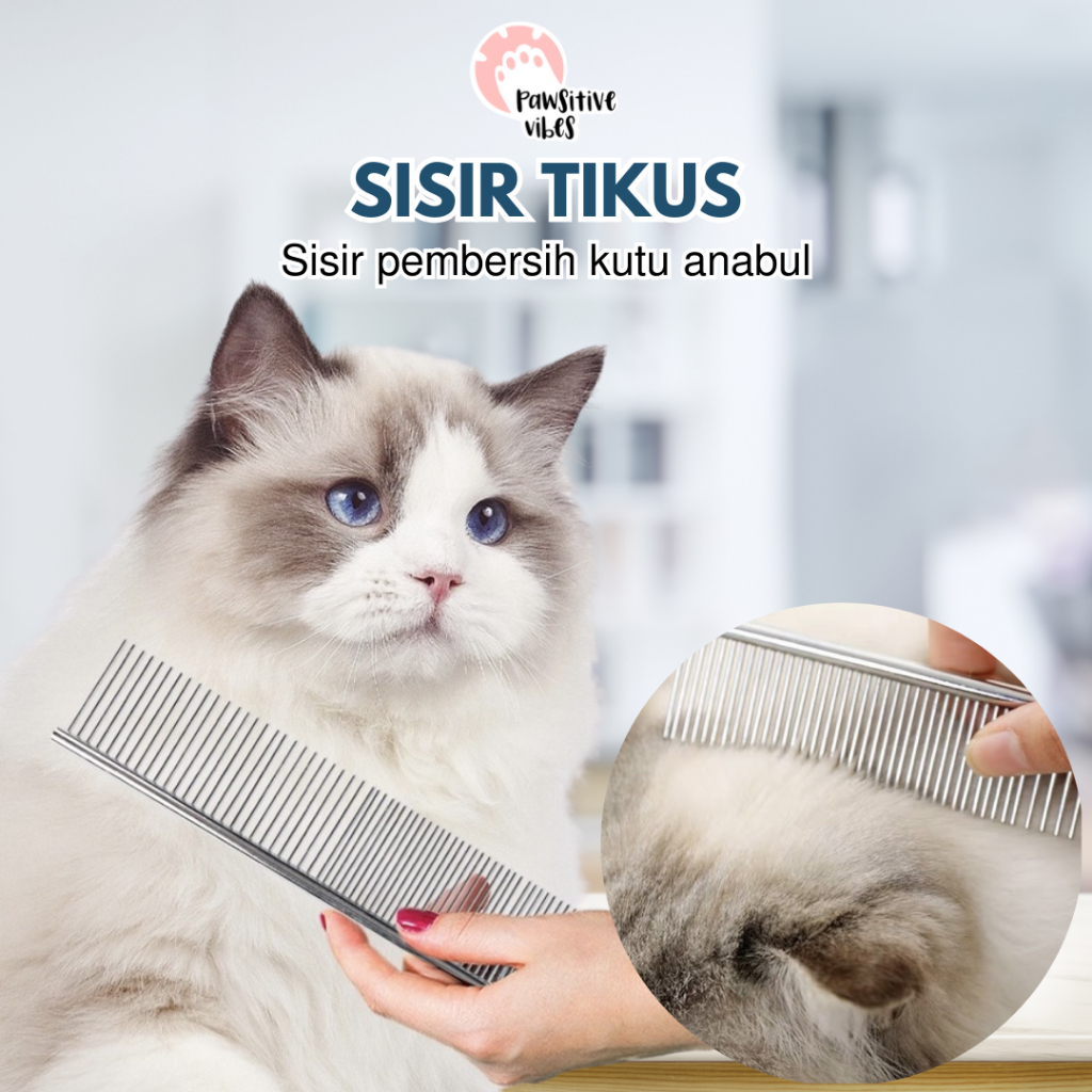 Jual Sisir Grooming Stainless Anjing Kucing 2 Sisi - Sisir Bulu Hewan ...