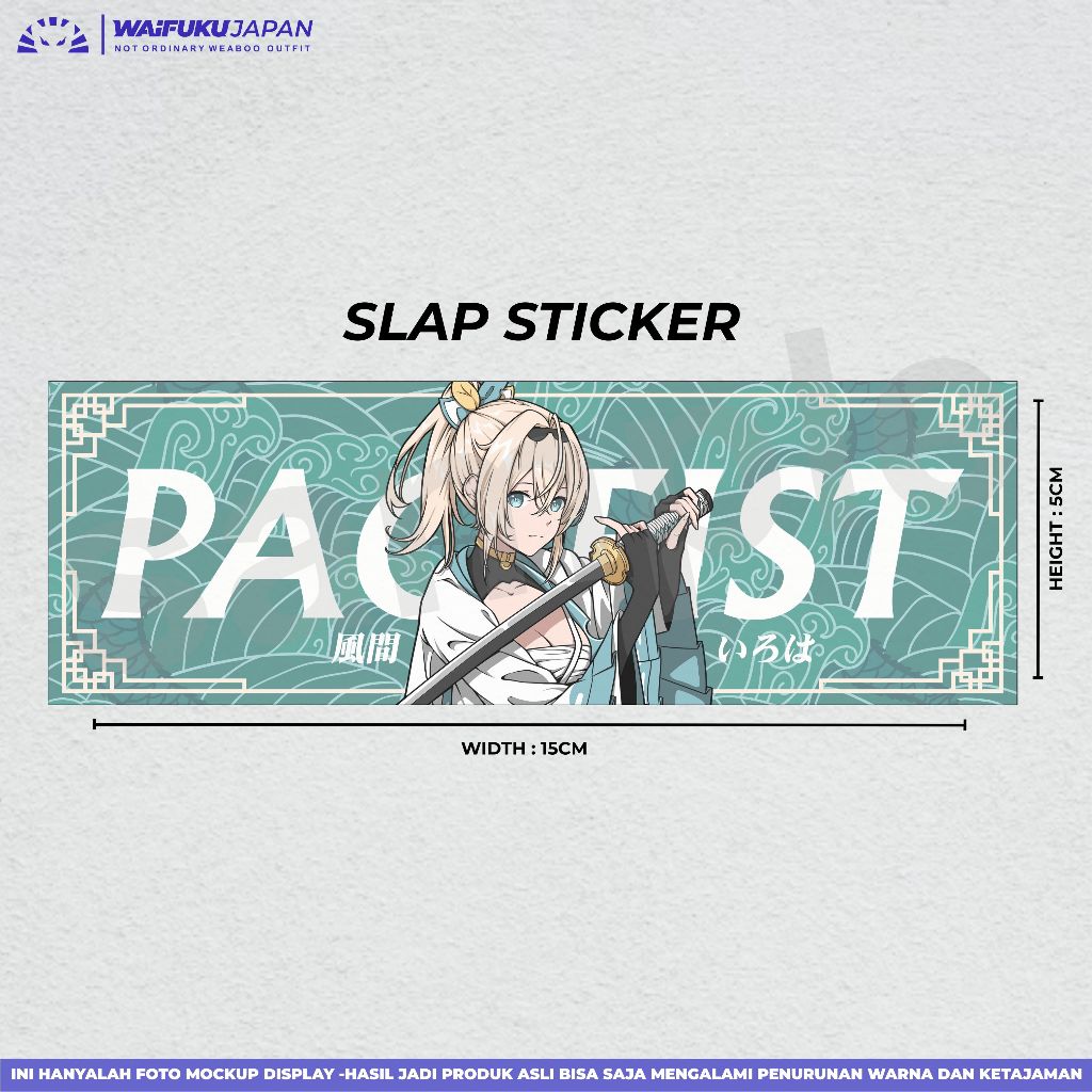 Jual Sticker Slap Anime JDM Hololive JP - Kazama Iroha | Shopee Indonesia