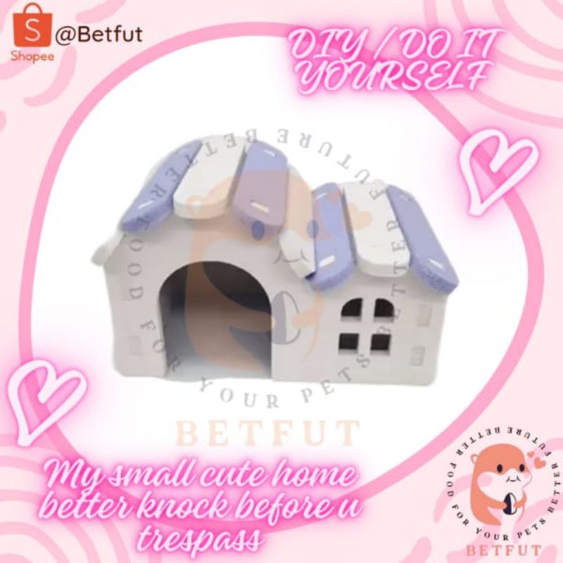 Jual 1 set rumah hamster DIY [Rakit sendiri] / DIY hamster house warna ...