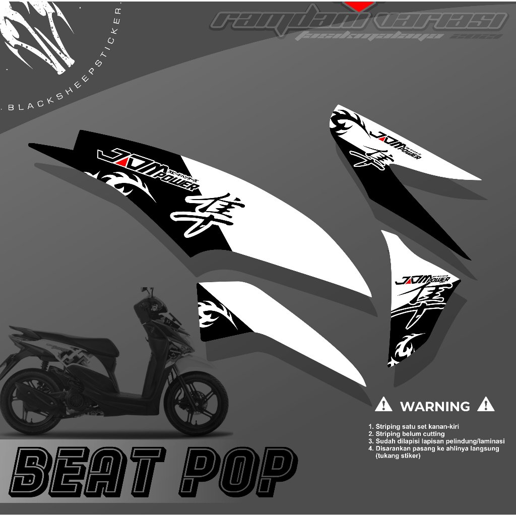 Jual STRIPING STIKER HONDA BEAT POP - STRIPING BEAT POP MOTIF JDM ...