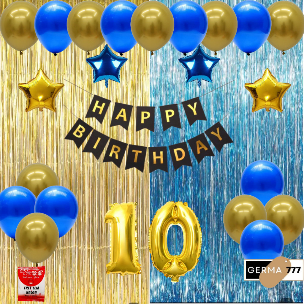 Jual Paket Set Dekorasi Ulang Tahun Anak Cewek Cowok Dekor Ultah Happy