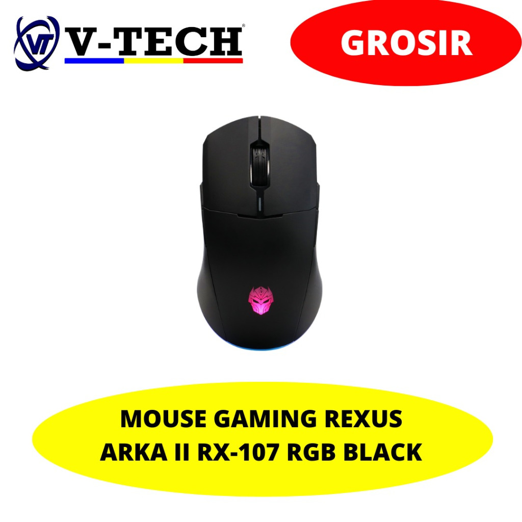 Jual MOUSE GAMING REXUS ARKA II RX-107 RGB BLACK/white | Shopee Indonesia