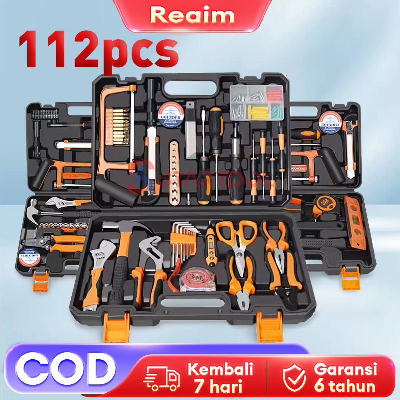 Jual Reaim Hand Toolset 112PCS Set Toolkit Toolbox malltank tool box