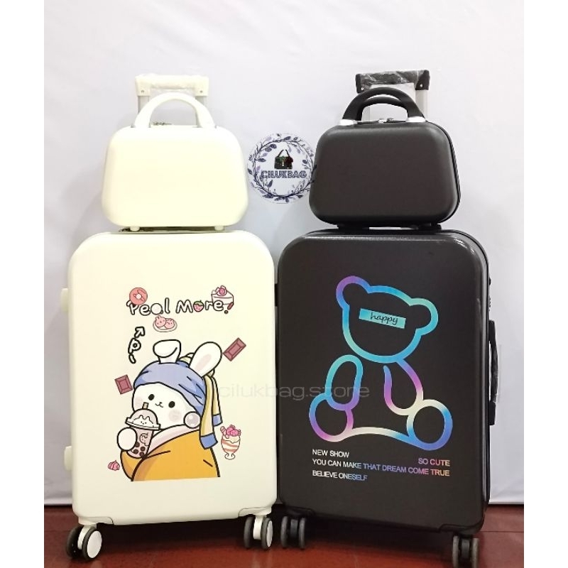 Jual Koper 3D Print Koper 24 inci 20 inci Set Beautycase | Shopee Indonesia