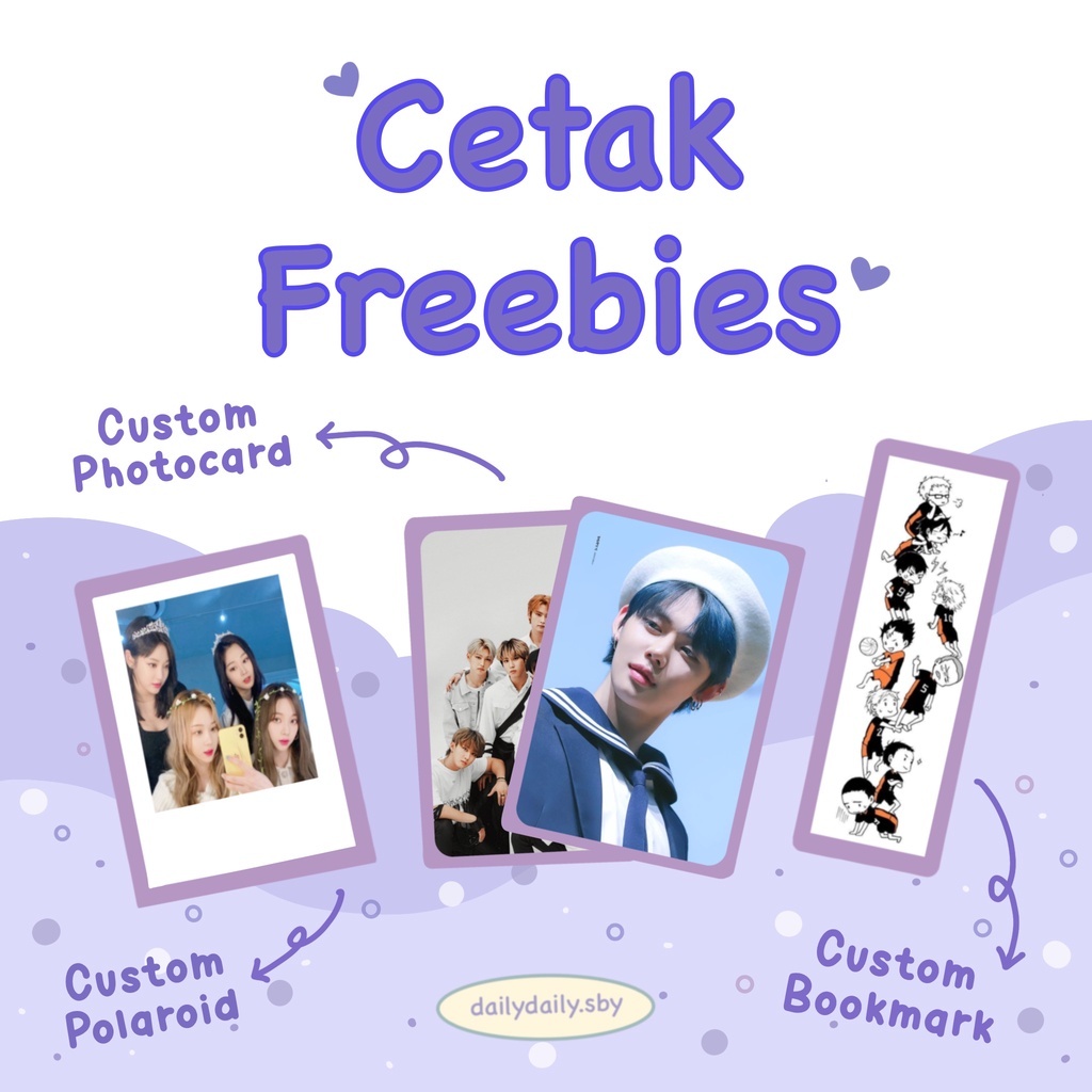 Jual Backup 2 SISI READY JASA CETAK FREEBIES CUSTOM PHOTOCARD