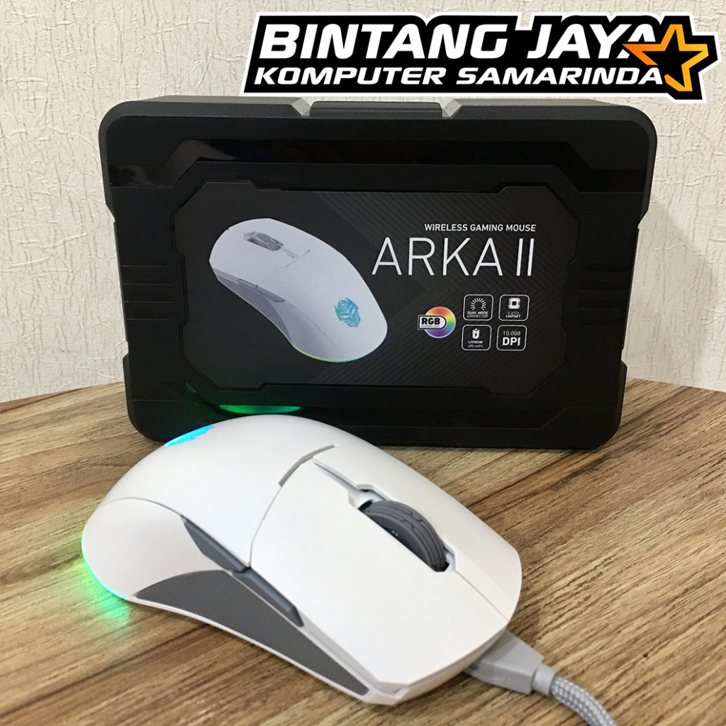 Jual Mouse Gaming Wireless Rexus ARKA II RX-107 Dual Connection ...