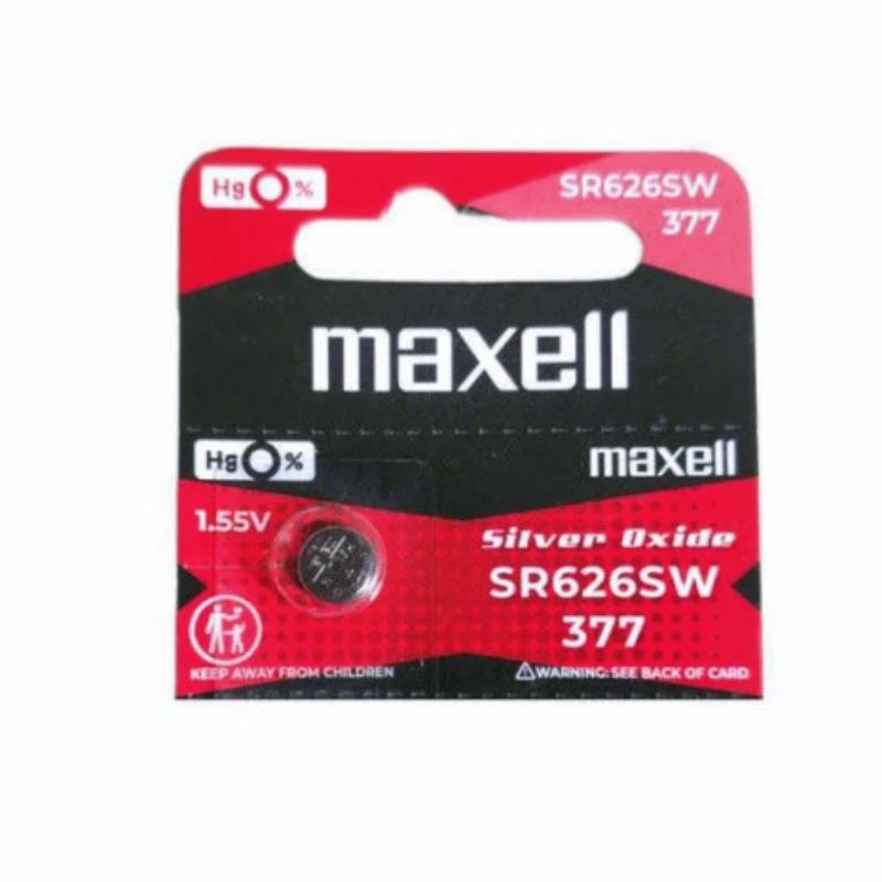 Pila MAXELL 377 - SR626SW - Made In Japan - Original - Caja De 10 Pilas