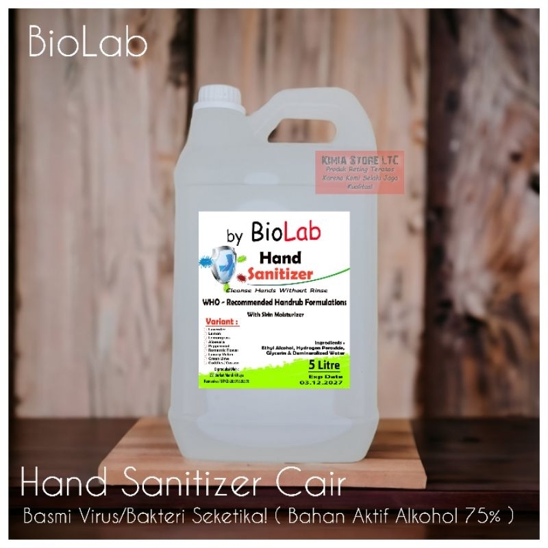 Jual Hand Sanitizer Liter Tanpa Pewarna Handsanitizer Liter Biolab Shopee Indonesia