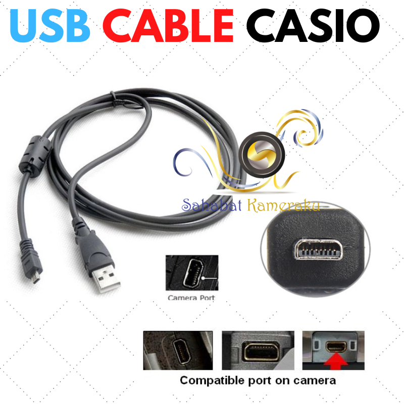 Vhbw Cavo USB 1,5m Per Fotocamera Casio Exilim – Sostituisce EMC-5U Per Modelli EX-H5, EX-Z16, EX-Z35 E Tanti Altri - 3