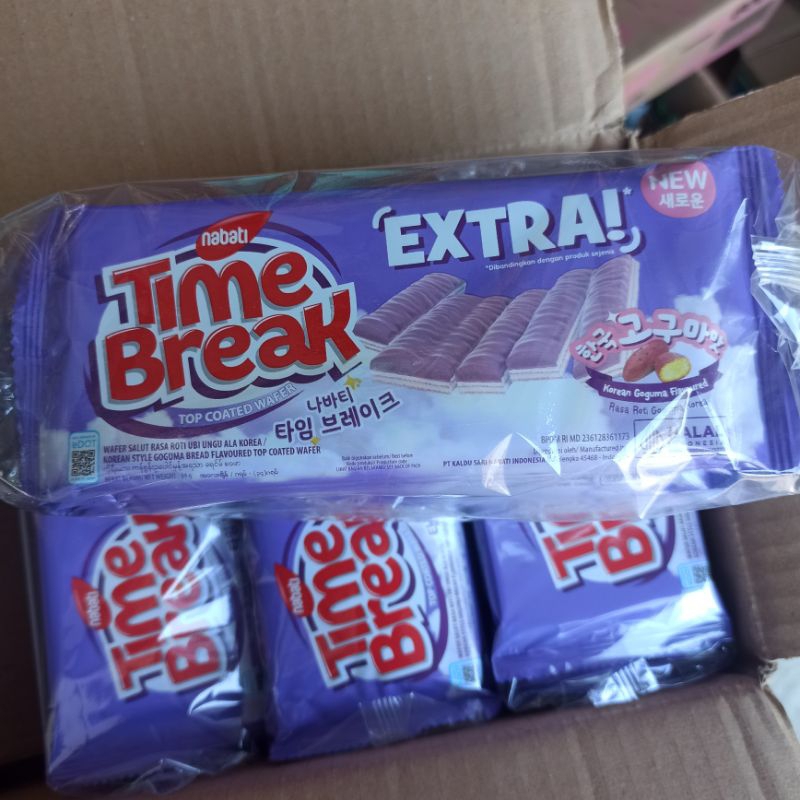 Jual Time Break Wafer Salut Rasa Roti Ubi Ungu Apa Korea GOGUMA