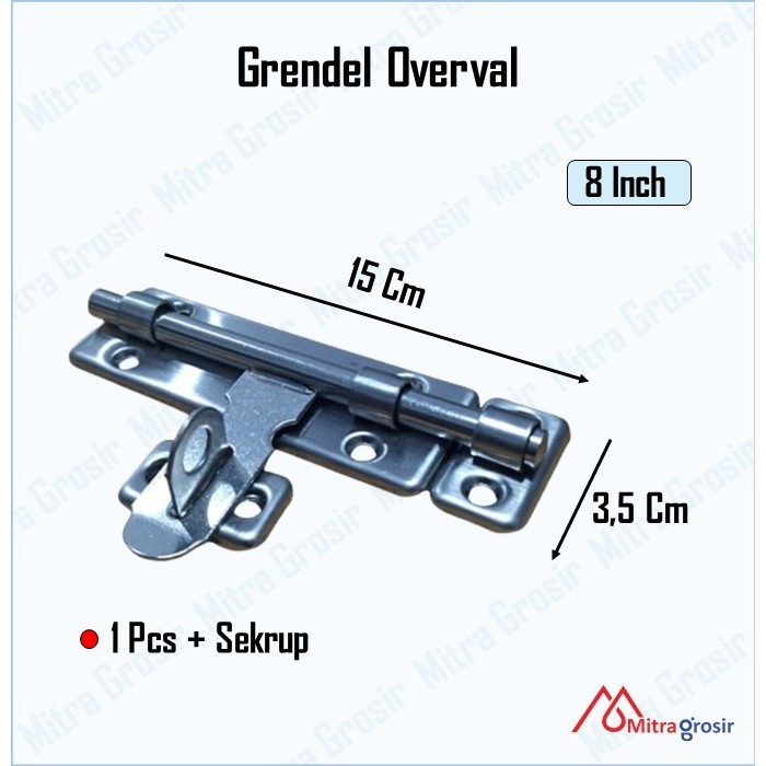 Jual Slot Pintu Gudang 6 Inci Stainless Sus 304 Grendel Gembok Overpal ...