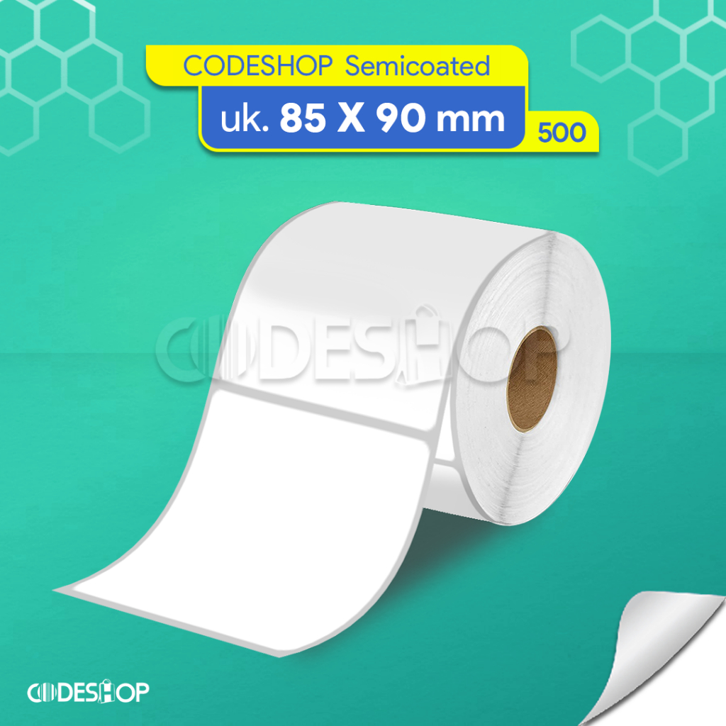 Jual Label Semicoated 85 x 90 mm Stiker Printer Barcode Zebra TSC ...