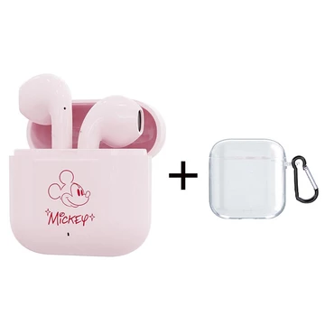 Disney Pro4 FX 951B Lucu TWS Headset Bluetooth 5.3 Mini Earphone HiFi Stereo Mic Volume Control
