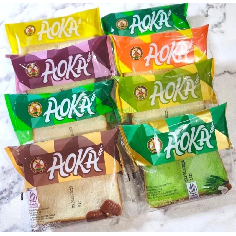 Jual Aoka Roti Panggang Ras Aoka Roti Keju Nanas Vanilla Coklat Durian