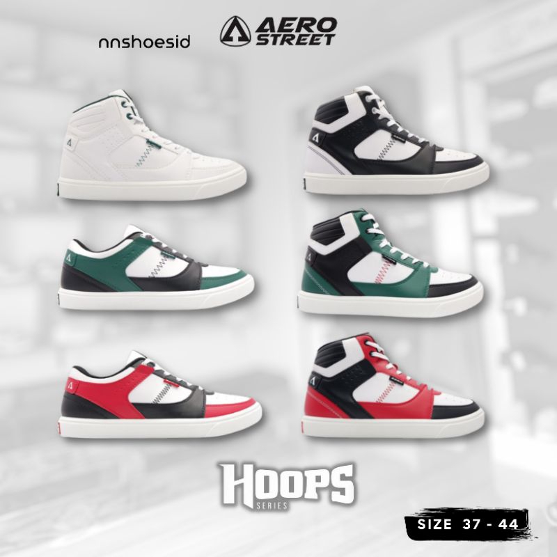 Jual Aerostreet Hoops Low Hijau Tua Hitam 37 - 44 Sepatu Sneakers ...