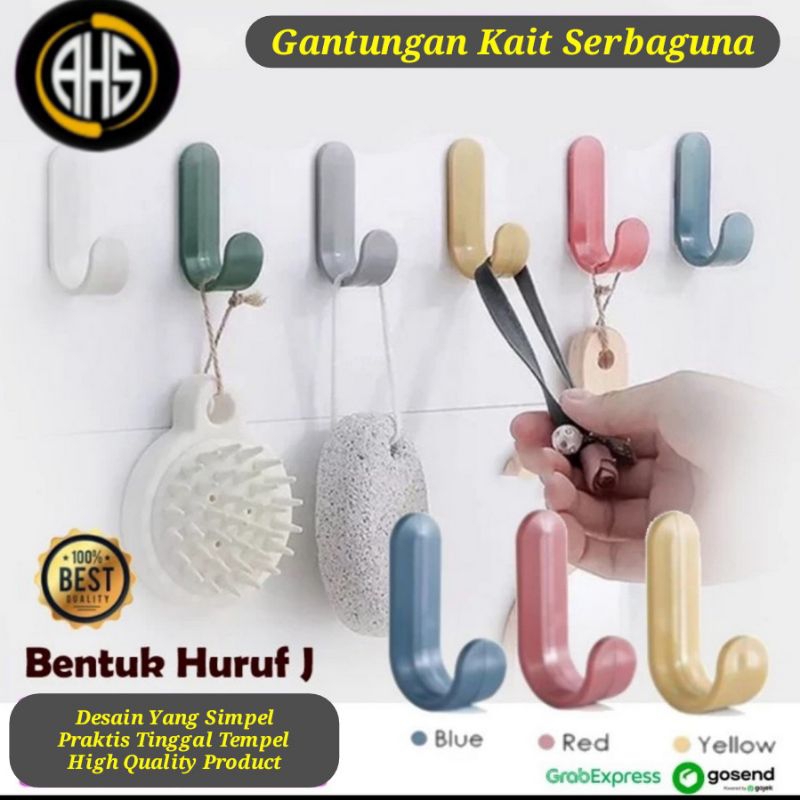 Jual Gantungan Kait Tempel Dinding Hook Model J Gantungan Kaitan ...
