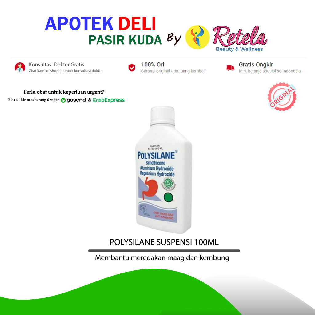 Jual Polysilane Suspensi 100 ml / Obat Maag / Obat Kembung / Obat Maag ...