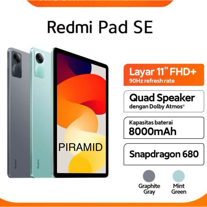 Xiaomi Redmi Pad SE RAM 4 GB ROM 128 GB – Garansi Resmi – Jualku