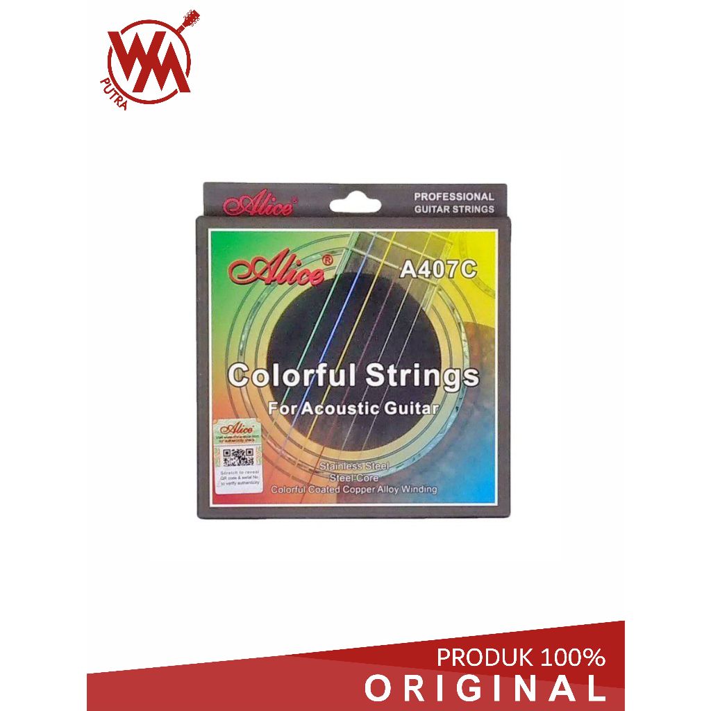 Jual ALICE COLOURFUL ACOUSTIC GITAR STRING SUPERLIGHT A407C SL A