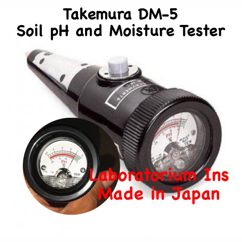 TAKEMURA Electric Works Soil Acidity pH Meter Tester DEMETRA DM-3 made in  Japan