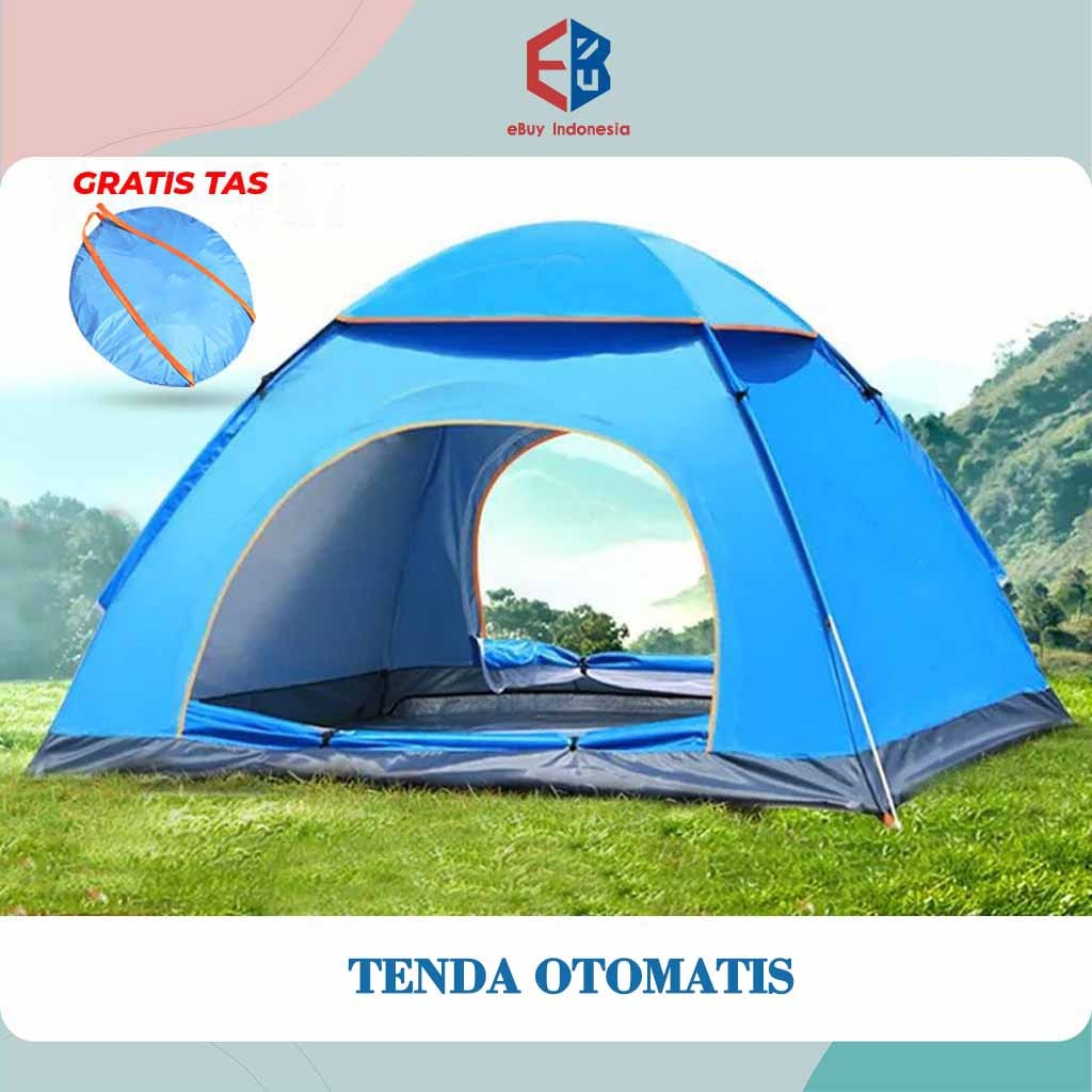 Jual 【cod】ebuy Tenda Otomatis 2 4 Orangtenda Camping Kapasitas 2 4 Orang Tenda Otomatis 2367