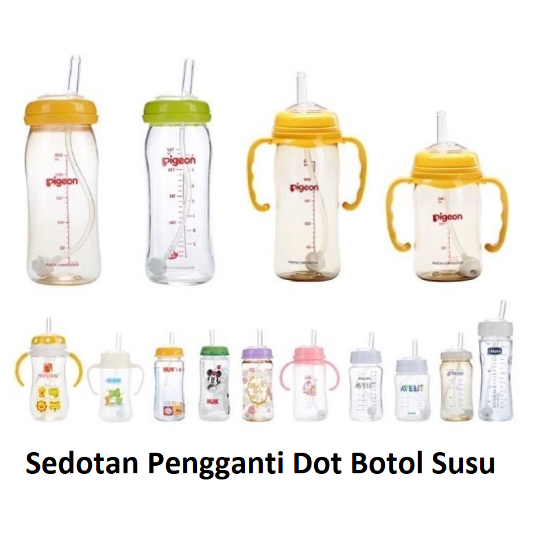 Jual Sedotan Straw Pengganti Dot Nipple Botol Susu Standar Slim Wide