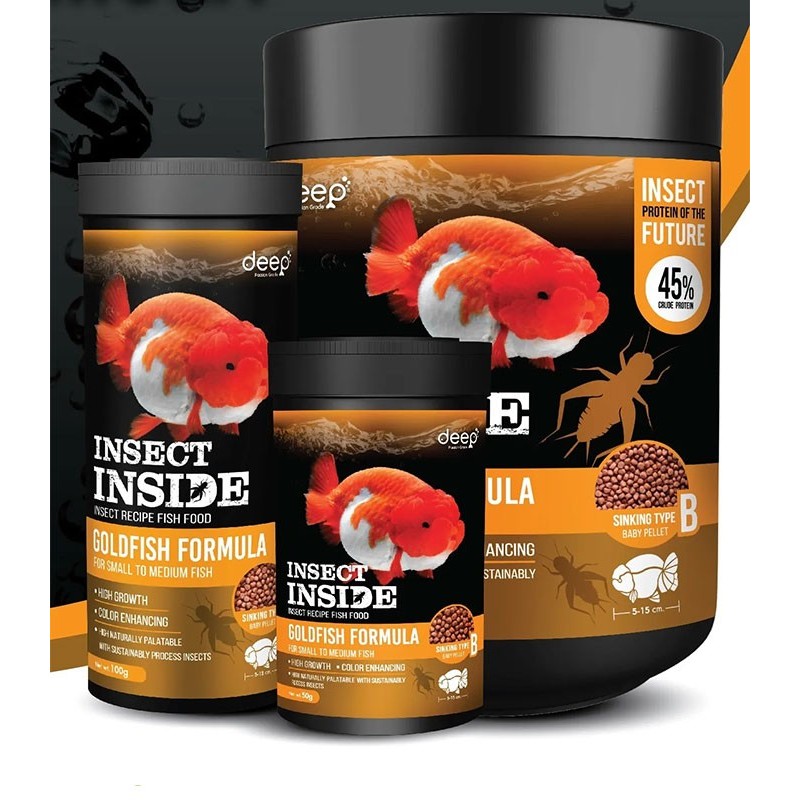 Jual Deep Goldfish Formula Insect Inside 100gr sinking S | Shopee Indonesia