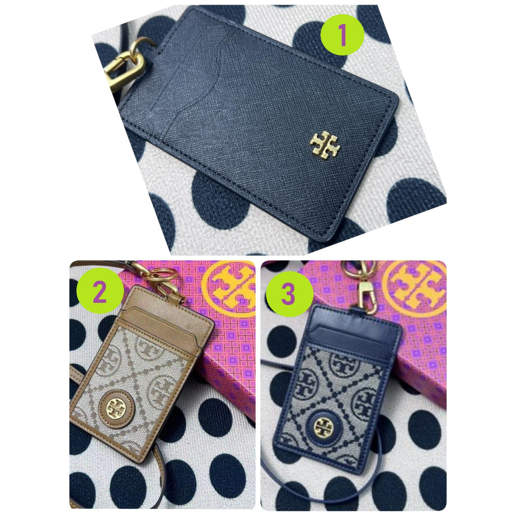 Jual Tory Burch Lanyard work badge ID card lanyard card holder gold