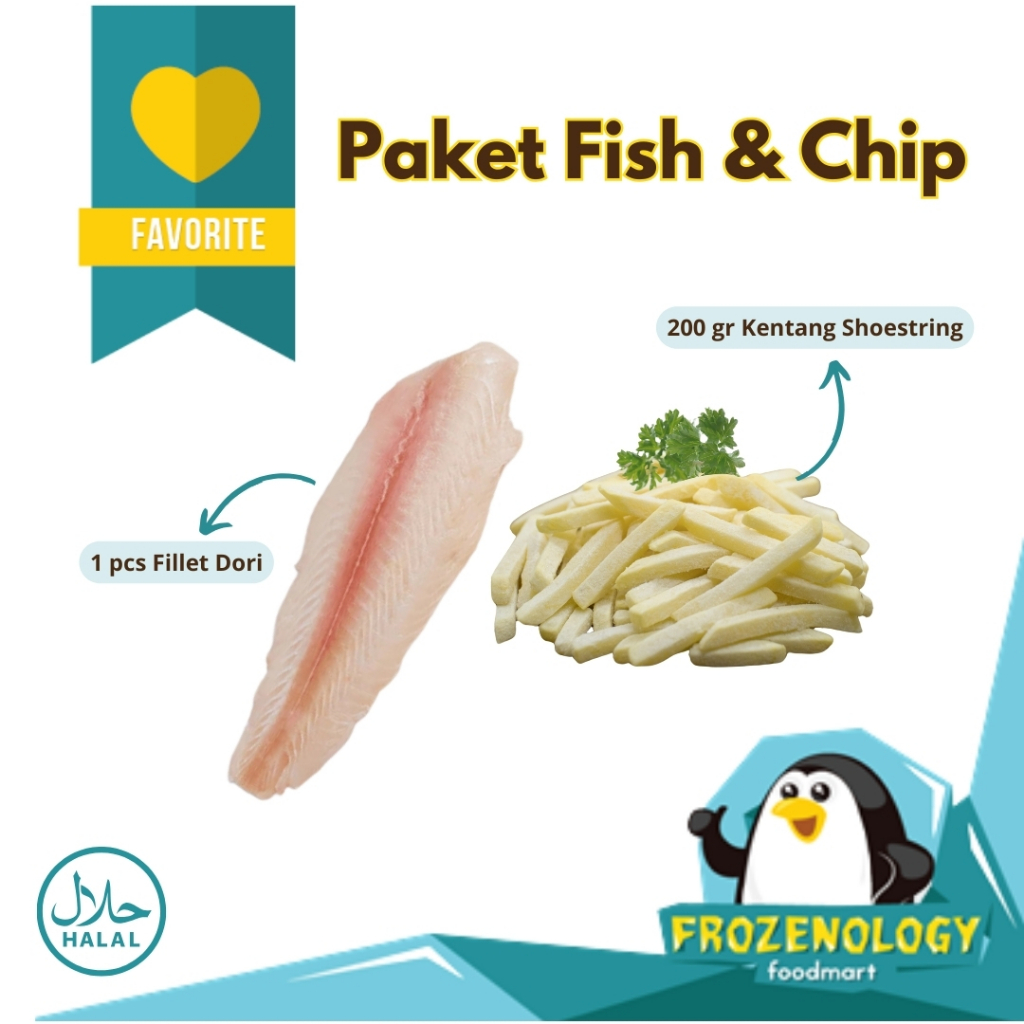 Jual Paket Fish n Chip Fillet Ikan Dory Kentang Goreng French Fries Instant Shopee Indonesia
