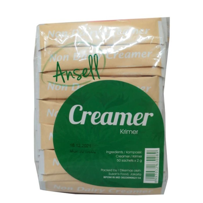 Jual Ansell creamer stick kremer kemasan sachet isi 50 pcs Shopee