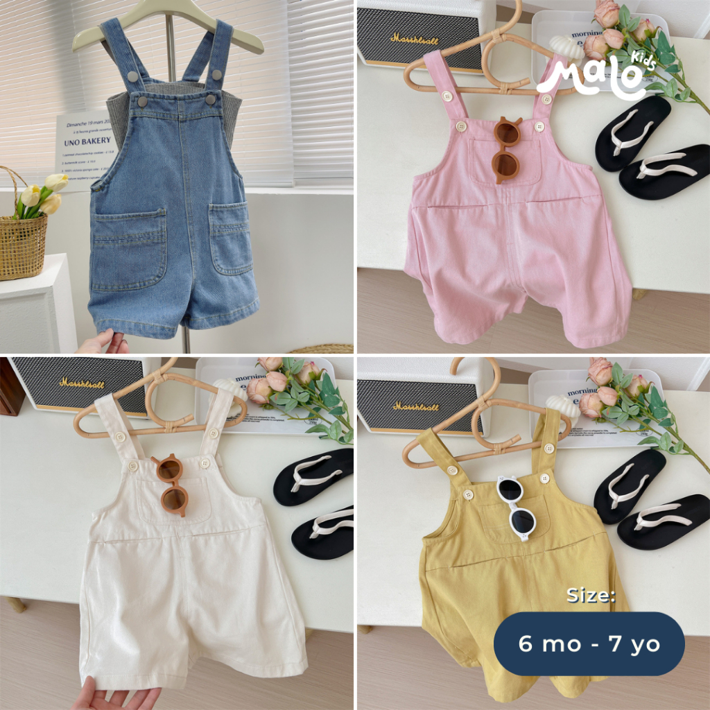 Little M Textured Ombak Jumpsuit Overall Bayi