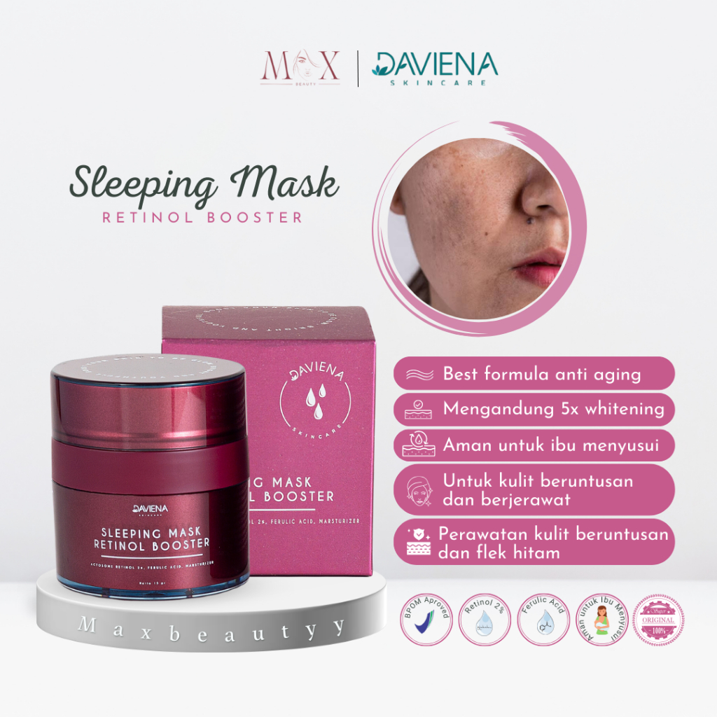 Jual Daviena Skincare Sleeping Mask Retinol Booster Shopee Indonesia