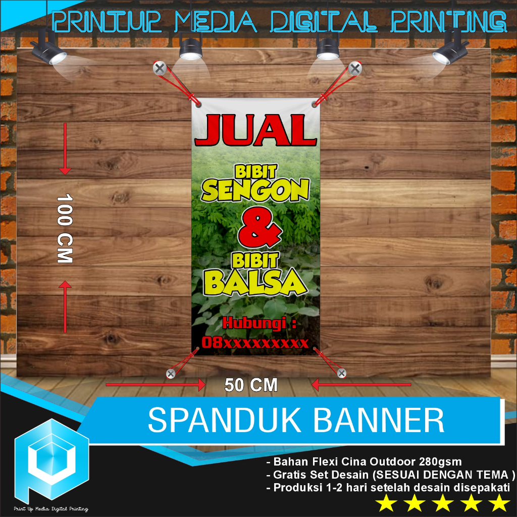 Jual SPANDUK BANNER JUAL BIBIT 50 X 100 FREE DESAIN CUSTOM | Shopee ...