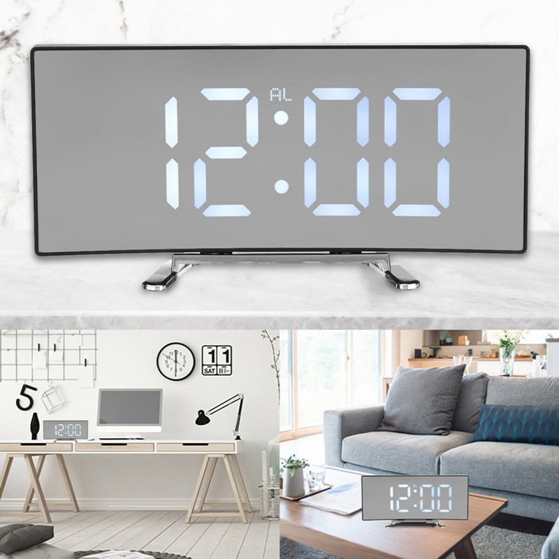 Jual DT-6507 Jam Meja Digital Alarm Clock Mirror - DT6507 Jam Meja ...