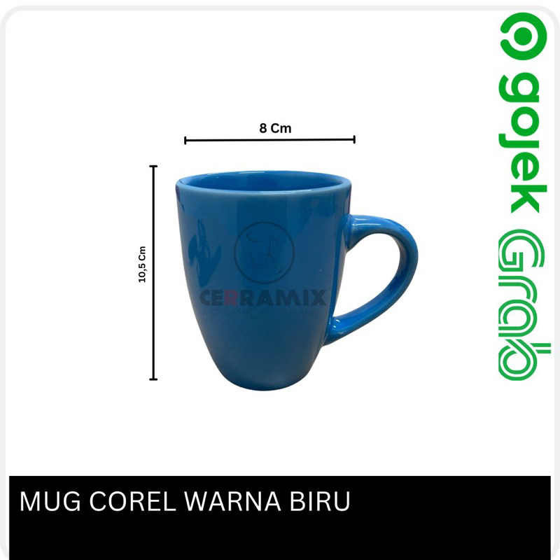 Jual Mug Keramik Corel 2 Warna Biru Shopee Indonesia 9984