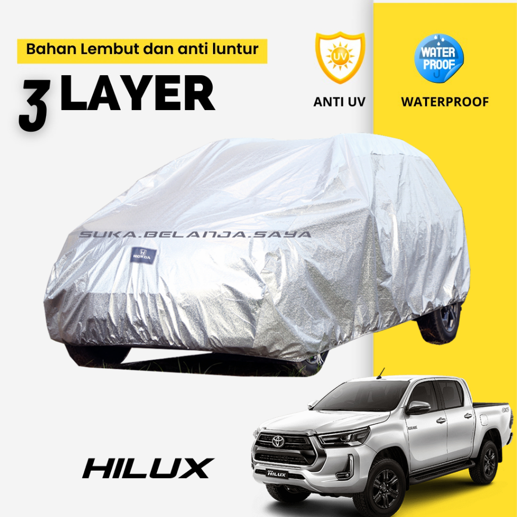 Jual 3 LAYER OUTDOOR PREMIUM HILUX Body Cover Mobil Hilux Sarung Mobil ...