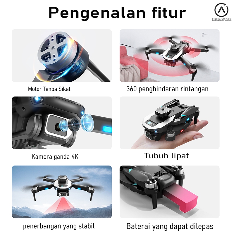 Jual Drone S150 Drone Kamera 6K remote control Drone GPS Brushless ...