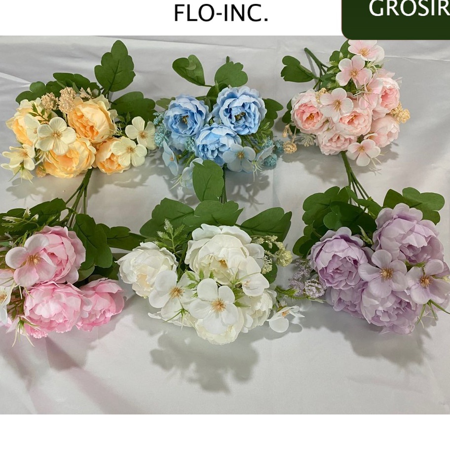 Jual Harga Terbaik Waktu Terbatas Floinc Bouquet Bunga Bkt Artifisial Dekorasi Shopee