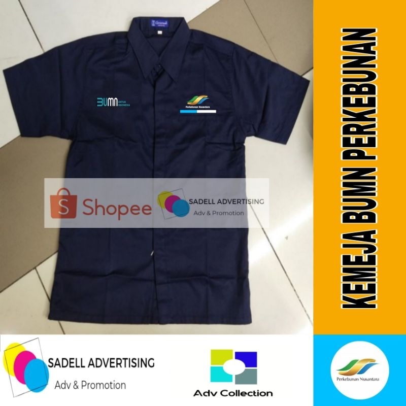 Jual Kemeja Perkebunan Nusantara Seragam BUMN Perkebunan Nusantara Navy