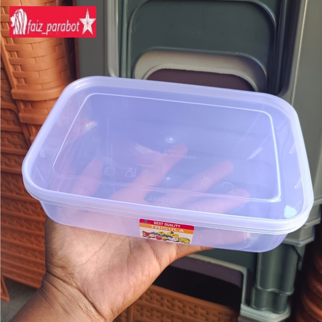 Jual FOOD BOX 900 ML Plastik / Kotak Makan 900ml / Toples KMP | Shopee ...