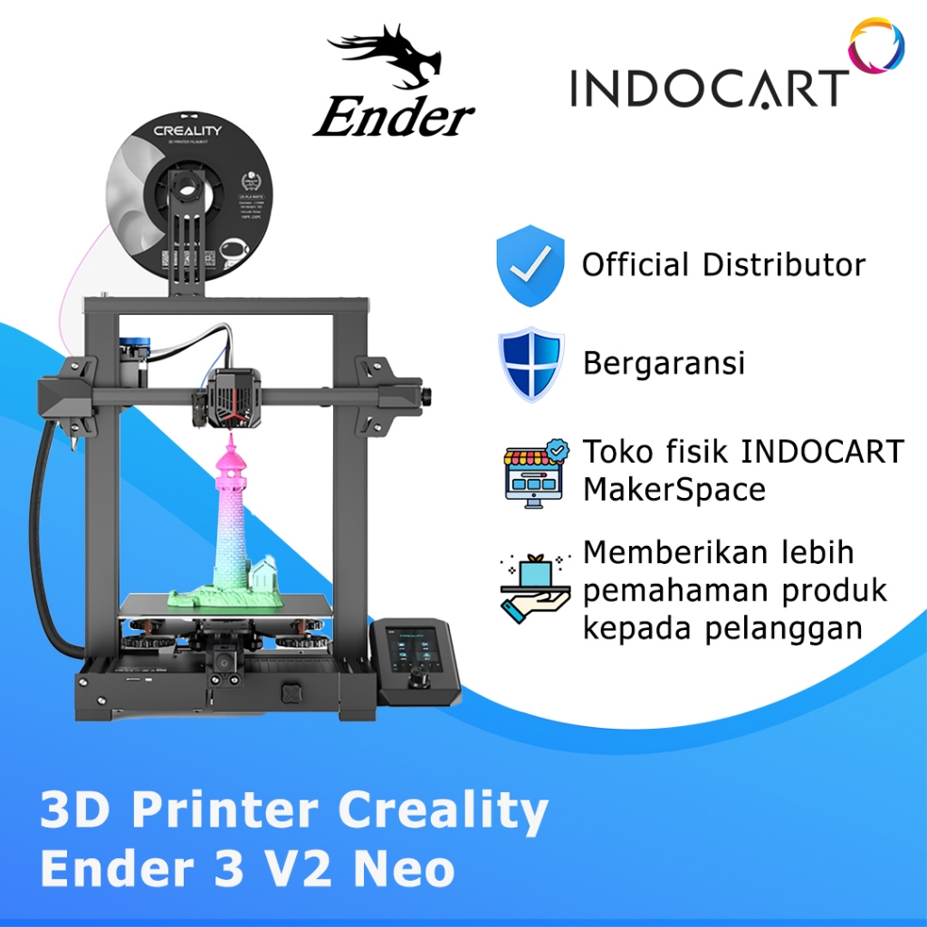 Jual 3D Printer Unit Creality Ender 3 V2 NEO Versi Terbaru Garansi ...