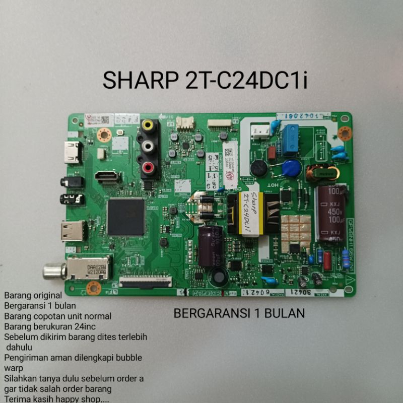 Jual MB - MAINBOARD - MOBO - MOTHERBOARD TV LED SHARP 2T-C24DC1I MB ...