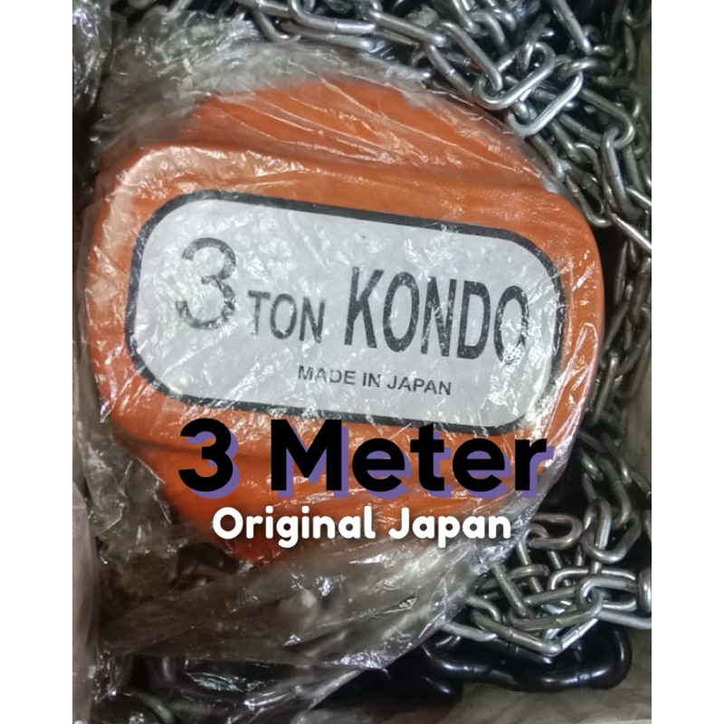Jual CHAIN BLOCK KONDO 3 Ton 3 Meter KATROL TAKEL HOIST Shopee Indonesia