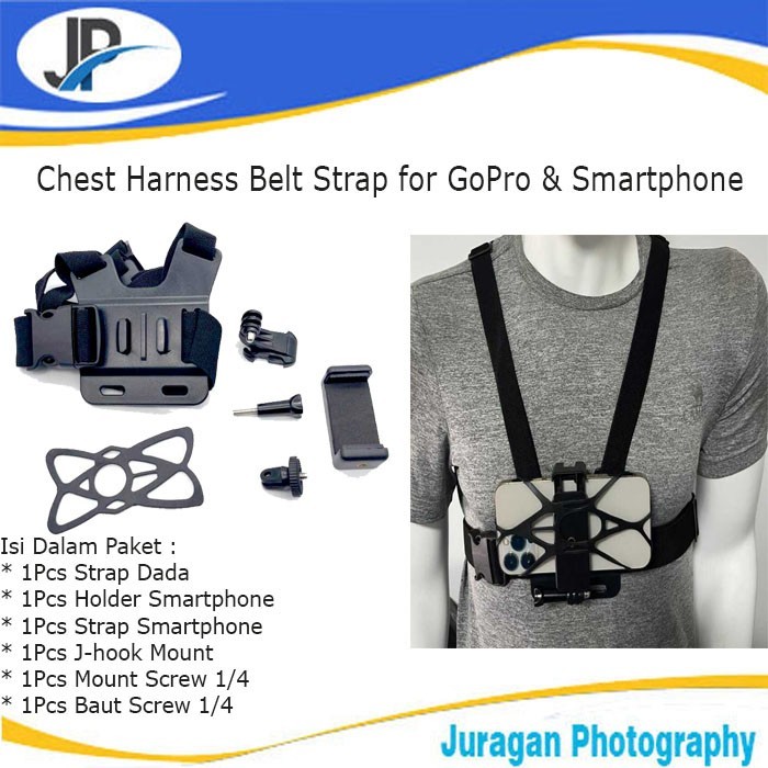 Jual Promo Chest Harness Belt Strap in for GoPro Smartphone