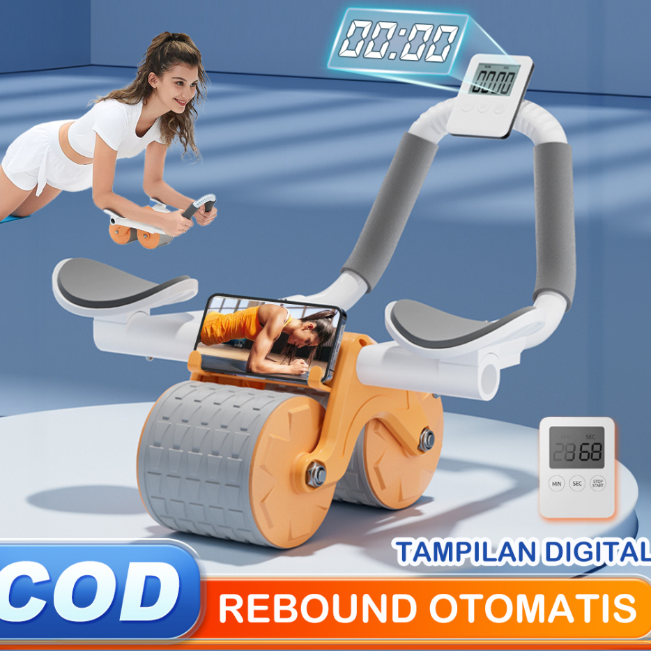 Jual Ab Wheel Ab Roller Wheels Plank Trainer 2in1 Abdominal Core Roller ...